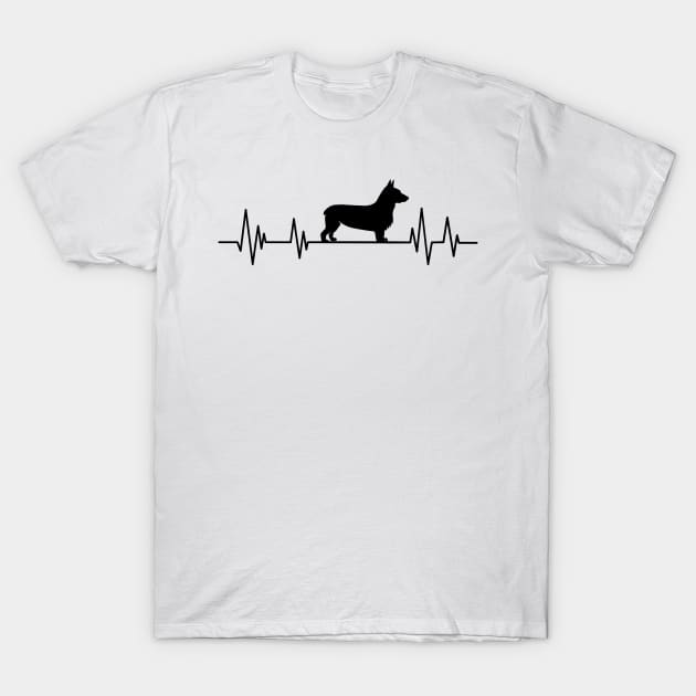 corgi Heartbeat dog Heartbeat corgis Silhouette T-Shirt by mezy